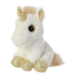 Aurora Conte Féérique Mini Peluche Twinkle La Licorne Or Blanc 18 Cm