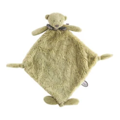 Dimpel - Noann L'ours - Grand Doudou Plat Vert 35 Cm -Boutique De Poupées 870441
