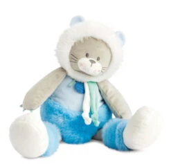 Doudou Et Compagnie - ArtikCOOL Peluche Lion Bleu 55 Cm