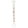 Nattou Attache-sucette Silicone Rose Clair Blanc