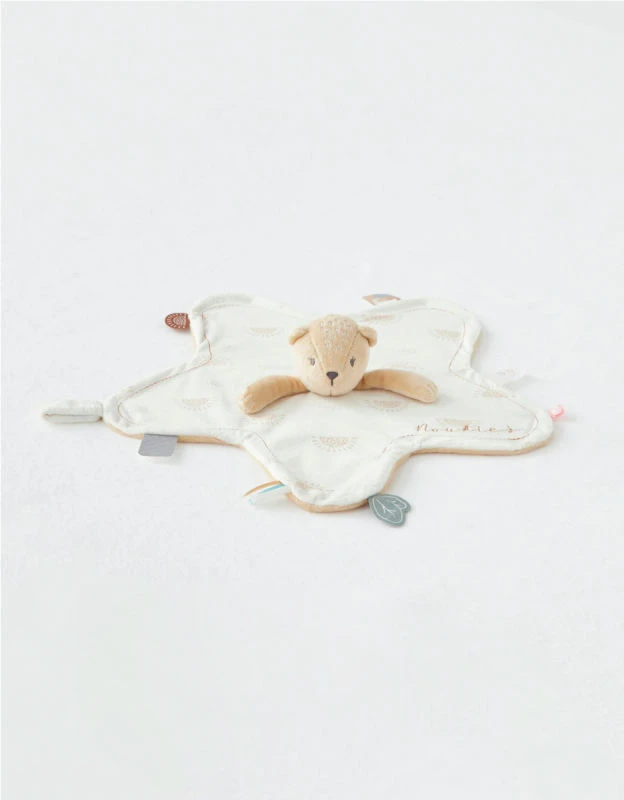 Noukie's - Babou Et Kendi - Doudou Plat Ours Beige Blanc 2 Noukie's - Babou Et Kendi - Doudou Plat Ours Beige Blanc – Image 2