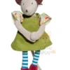 Moulin Roty Collection Balthazar Et Valentine Doudou Hochet Souris Robe Vert Bleu Rouge