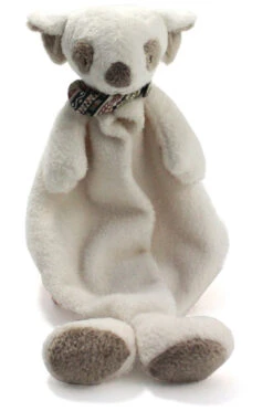 Dimpel Balun Le Koala Doudou Attache Sucette Blanc Marron Bandana