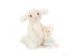 Jellycat Bashful Peluche Mouton Blanc Beige 30 Cm