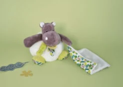 Nattou - Couverture Plaid Bébé 100 X 75 Cm Gris Blanc -Boutique De Poupées bn1