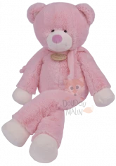 Doudou Et Compagnie Collection Bonbon Ours Longues Jambes Rose