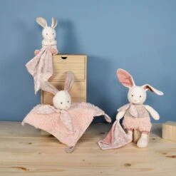 Doudou Et Compagnie - Botanic - Doudou Plat BIO Lapin Rose 25 Cm -Boutique De Poupées botanic2020plat20bio20lapin20rose202520cm 2