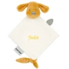 Nattou - Charlie Le Chien - Mini Doudou Plat Vanille Jaune Jacquard 20 Cm