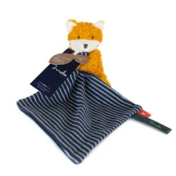 Maïlou Tradition - Coton Bio & Made In France - Doudou Mouchoir Renard 22 Cm -Boutique De Poupées coton20bio 1