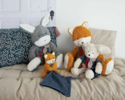 Maïlou Tradition - Coton Bio & Made In France - Doudou Mouchoir Renard 22 Cm -Boutique De Poupées coton20bio 3