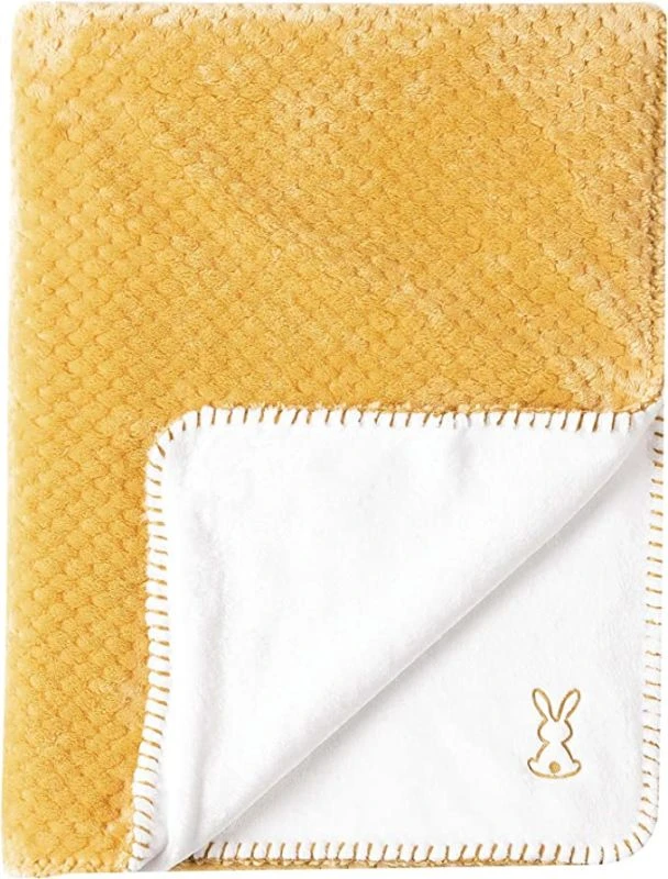 Nattou - Couverture Plaid Bébé 100 X 75 Cm Jaune Blanc 1 Nattou - Couverture Plaid Bébé 100 X 75 Cm Jaune Blanc