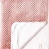 Nattou - Couverture Plaid Bébé 100 X 75 Cm Rose Blanc