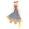 Trois Kilos Sept Dame Uche & Gaufrette Grand Doudou Plat Canard Gris Jaune Orange étoile