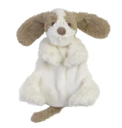 Happy Horse - David Le Chien - Doudou Plat Blanc Beige 25 Cm