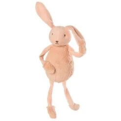 Pioupiou Et Merveilles - Les Doux Bidous - Valentin Le Lapin Peluche Beige 25 Cm