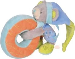Gourmandise Hochet Anneau Ours Bleu Vert Orange