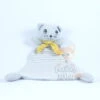 H&M H & M Doudou Plat Chat Gris Jaune Blanc Rayé