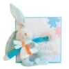 Doudou Et Compagnie Happy Le Lapin Hochet Vert Orange