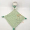 Mots D'enfants Doudou Hérisson Peluche Avec Mouchoir Vert Crème 30 Cm