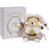 Doudou Et Compagnie Graines De Doudou Hochet Ours Blanc Gris Marron