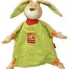 Sigikid - Doudou Lapin Vert Orange Wombel Bombel 25 Cm