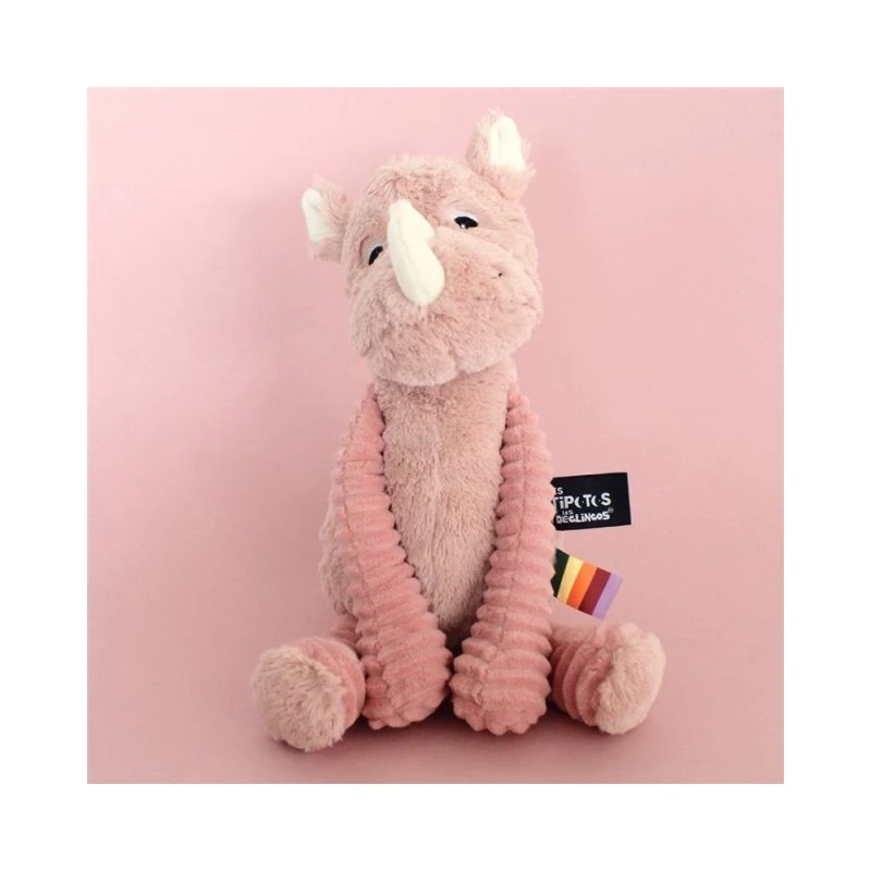 Les Déglingos - Les Ptipotos - Grobisou Le Rhinocéros Rose - Peluche 30 Cm 1 Les Déglingos - Les Ptipotos - Grobisou Le Rhinocéros Rose - Peluche 30 Cm