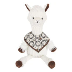 Les Déglingos Muchachos Le Lama Original Peluche Blanc Bandana