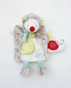 Baby'Nat Les Douillettes Marionnette Hérisson Bleu Vert Rouge Escargot