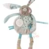 Moulin Roty Les Jolis Trop Beaux Doudou Plat Lapin Beige Vert