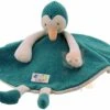 Moulin Roty Les Loupiots Doudou Plat Pingouin Bleu