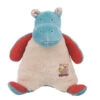 Moulin Roty Les Papoums Hochet Doudou Hippopotame Bleu 18 Cm