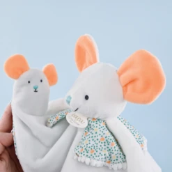 Doudou Et Compagnie - Les Petits Fûtés - Doudou Souris Blanc 30 Cm -Boutique De Poupées les20petits20futes2020souris20blanc203020cm 2
