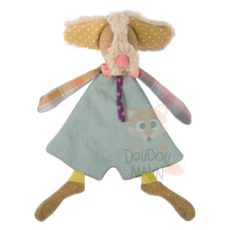 Moulin Roty Les Tartempois Doudou Chien Vert Orange 1 Moulin Roty Les Tartempois Doudou Chien Vert Orange