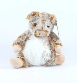 Nicotoy Ma Douce Peluche Cochon Marron Blanc