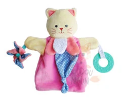 Doudou Et Compagnie Magic Marionnette Chat Rose Jaune