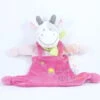 Nicotoy Marguerite & Sidoux Doudou Plat Rose Vert Poussin