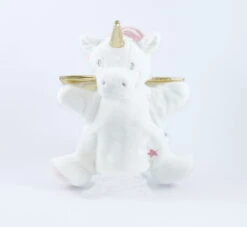 Simba Toys Doudou Marionnette Licorne Blanc Rose Or