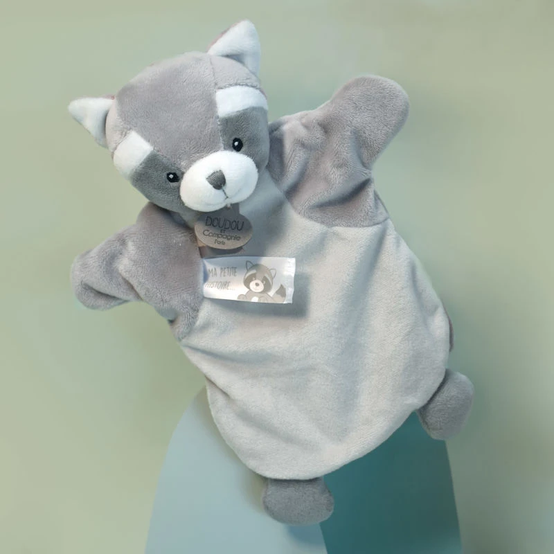Doudou Et Compagnie - Marionnette Raton-laveur Gris 25 Cm 1 Doudou Et Compagnie - Marionnette Raton-laveur Gris 25 Cm