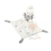 Miffy Doudou Lapin Blanc Gris Fleur
