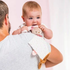 Nattou - Pauline & Sasha - Mini Doudou Lapin Rose 20 Cm -Boutique De Poupées minidoudoupaulinelelapinphoto1