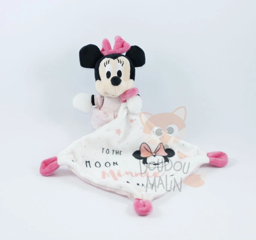 Disney Minnie La Souris Doudou Mouchoir Rose Blanc To The Moon And Back 1 Disney Minnie La Souris Doudou Mouchoir Rose Blanc To The Moon And Back