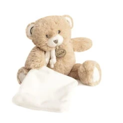 Baby'Nat - Pap'ours Peluche Avec Doudou Ours Miel Beige 25 Cm -Boutique De Poupées papours20peluche20avec20miel20beige202520cm
