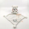 Nicotoy - Peluche Avec Doudou Ours Blanc Rouge 25 Cm