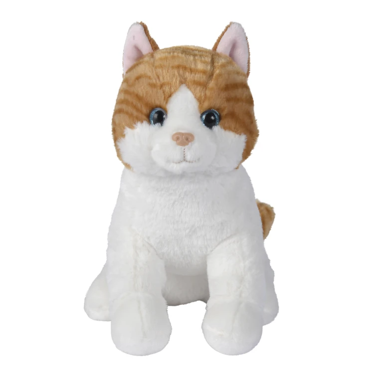 Nicotoy - Peluche Chat Réaliste Roux Et Blanc 30 Cm 1 Nicotoy - Peluche Chat Réaliste Roux Et Blanc 30 Cm