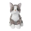 Nicotoy - Peluche Chat Réaliste Tigré Gris 30 Cm