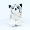 Nicotoy Peluche Chien Husky Blanc Gris 15 Cm