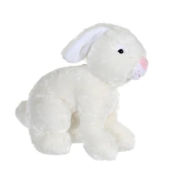 Gipsy Peluche Lapin Flammé Blanc 25 Cm