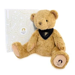 Doudou Et Compagnie - Peluche Ours Bandana Marron J.O. Paris 2024 - 40 Cm