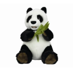 Nicotoy Peluche Panda Mangeant Un Bambou 30 Cm