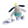 Baby'Nat - Pépin Le Chien - Doudou Mouchoir Bleu 22 Cm